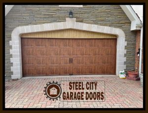 Ultra Grain Dark Oak Finish Garage Door By Steel City Garage Doors Pittsburgh Pa