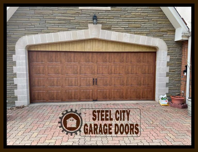 Ultra Grain Dark Oak Finish Garage Door By Steel City Garage Doors Pittsburgh Pa