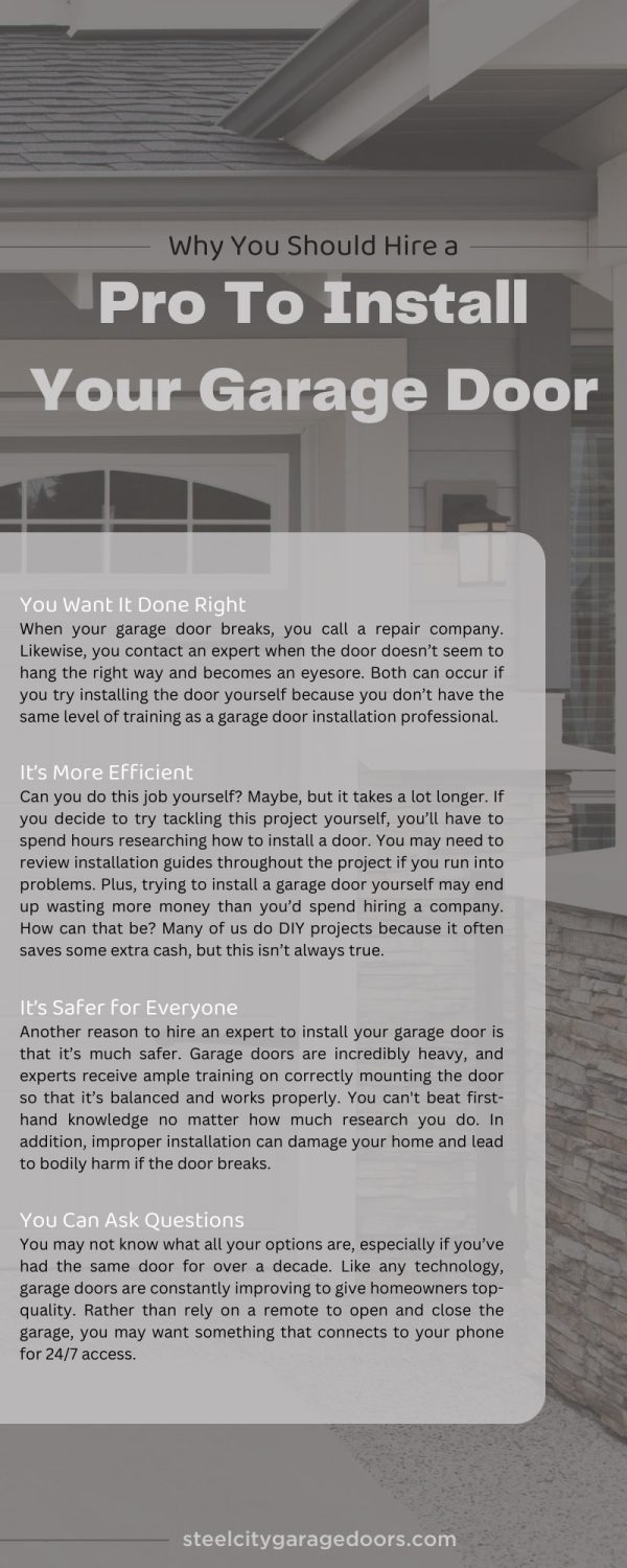 Why You Should Hire a Pro To Install Your Garage Door